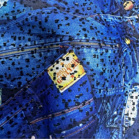 NWT Junior Jean Paul Gaultier Blue Metallic Embellished Top 6A - Picture 12 of 13